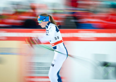 Johanna Matintalo vauhdissa 10 km hiihdossa Ruka Nordicissa 26.11.2017.  Ruka, Kuusamo.