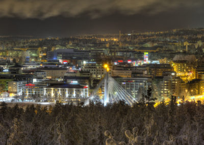 Rovaniemi yöllä 25.1.2015.